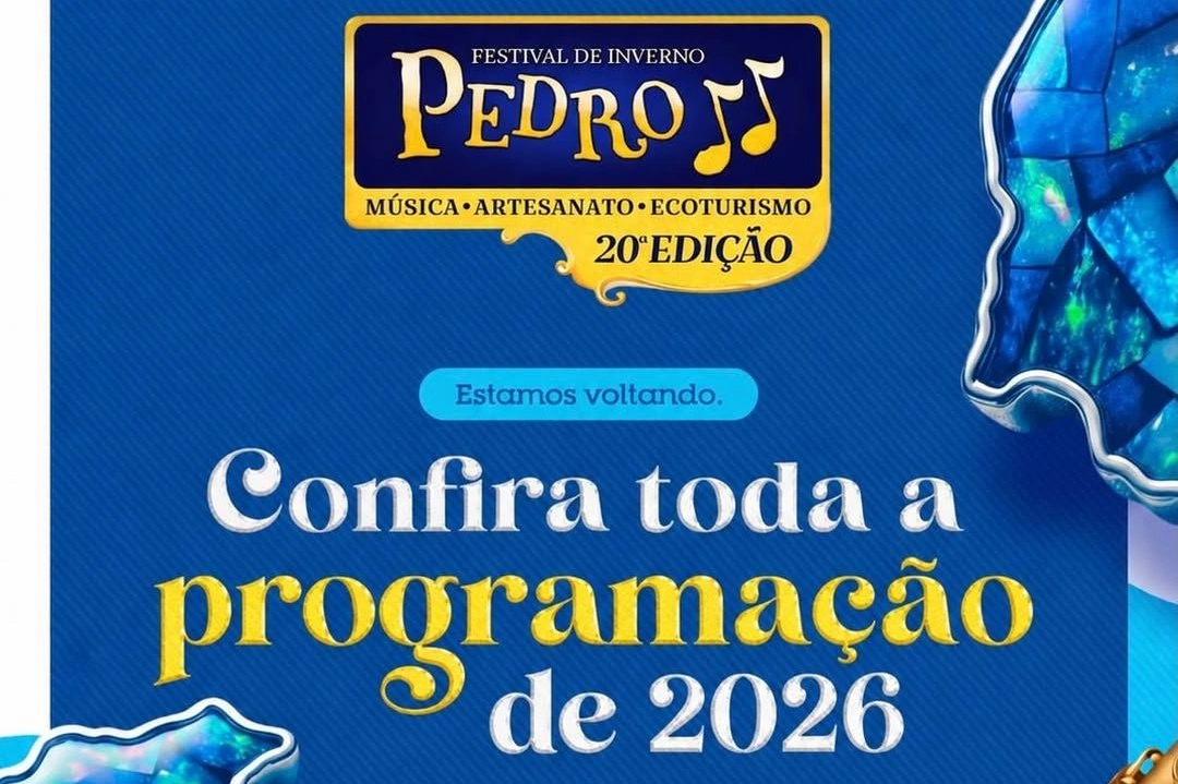 Festival de Inverno de Pedro II 2026 anuncia programação completa com as atrações