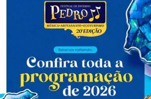 Festival de Inverno de Pedro II 2026 anuncia programação completa com as atrações (Foto: Reprodução)