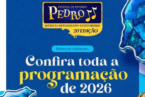 Festival de Inverno de Pedro II 2026 anuncia programação completa com as atrações