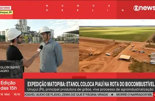 GloboNews destaca avanço do etanol de milho no Piauí durante Expedição Matopiba (Foto: Reprodução)