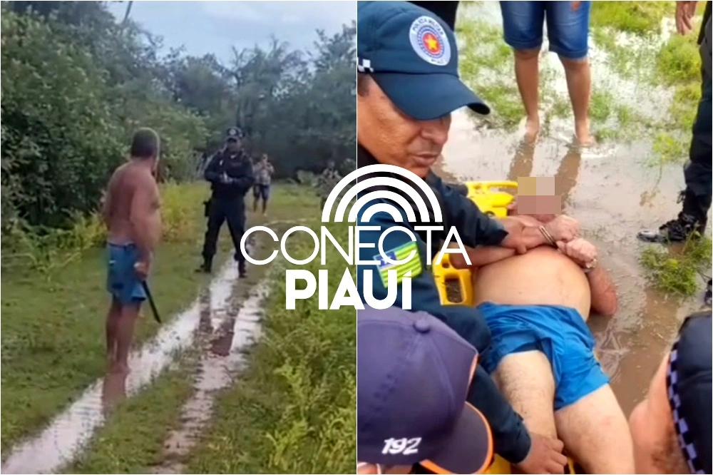 Homem em surto é desarmado pela PM após ameaçar moradores no Piauí