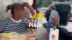 Idosa é presa suspeita de furtar dinheiro de camelôs no Centro de Teresina (Foto: Reprodução)