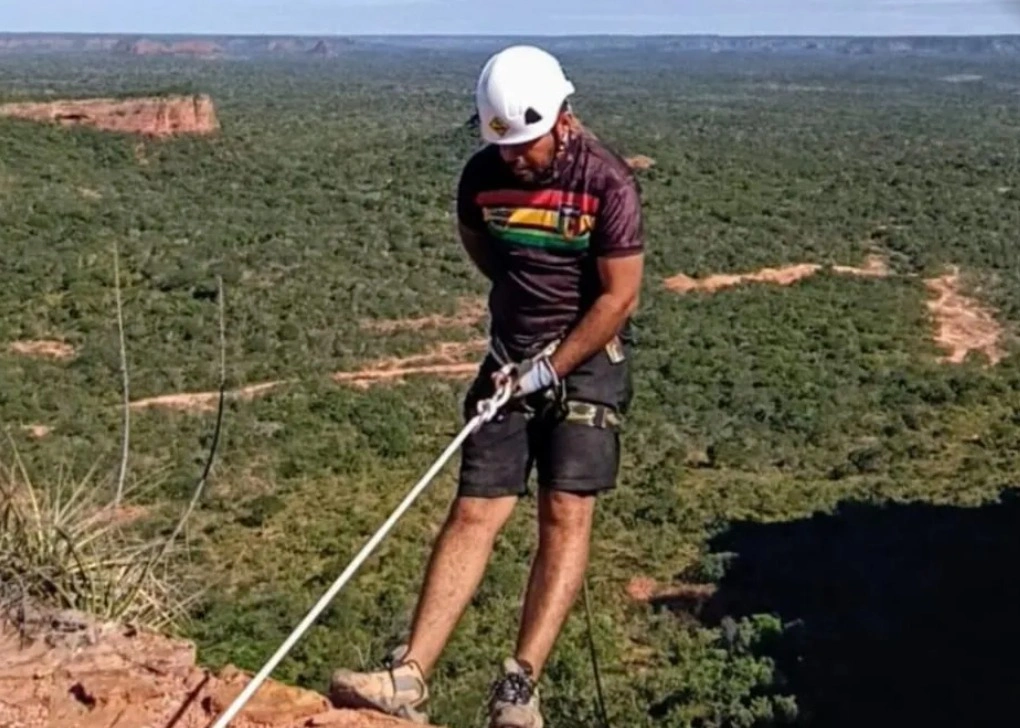 Iniciante no rapel vive aventura na Serra Furada e destaca Manoel Emídio