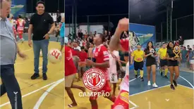Joãozinho Félix comemora decisão do futsal no Cadeirão do Cariri (Foto: Reprodução)