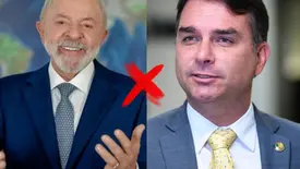 Lula e Flávio Bolsonaro (Foto: Reprodução)