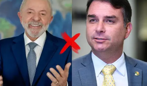 Lula e Flávio Bolsonaro