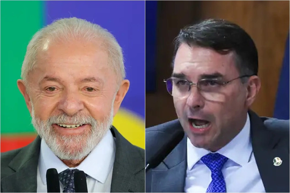 Lula e Flávio Bolsonaro