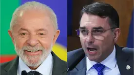 Lula e Flávio Bolsonaro (Foto: Reprodução)