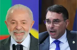Lula e Flávio Bolsonaro (Foto: Reprodução)