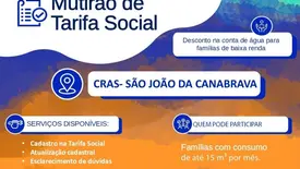 Mutirão da Tarifa Social será realizado em São João da Canabrava nesta quinta (14) (Foto: Assessoria)