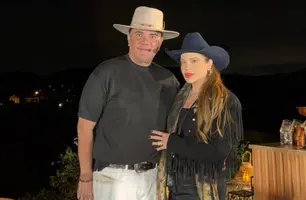 O casal de empresários Risangela Lima e Rannyere Pinto em dia de festa em SP (Foto: Instagram)