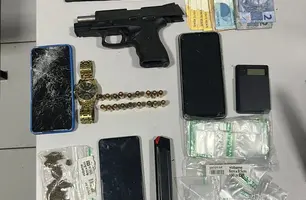 Operação da PM e Denarc apreende arma, drogas e dinheiro em Teresina (Foto: Reprodução)