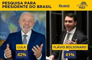 Pesquisa: Quaest mostra Lula à frente de Flávio Bolsonaro no 2º turno (Foto: Reprodução)