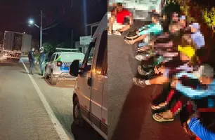 PM prende 15 pessoas e apreende carga de cigarros contrabandeados em Luís Correia (Foto: Reprodução)