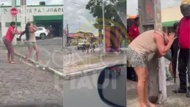 População é atacada por enxame de abelhas na zona Norte de Teresina (Foto: Reprodução)
