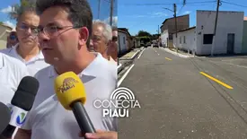 Rafael Fonteles entrega pavimentação e visita creche em Brejo do Piauí (Foto: Conecta Piauí)