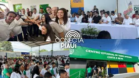 Rafael Fonteles inaugura escola reformada no município de Passagem Franca (Foto: Conecta Piauí)