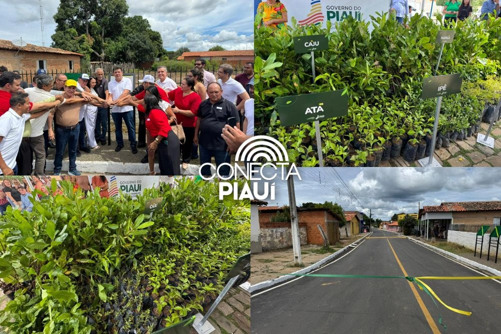 Rafael Fonteles inaugura obras de pavimentação em Olho D’Água do Piauí