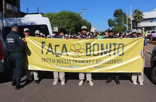 São Raimundo Nonato realiza caminhada da campanha Maio Laranja (Foto: Reprodução)