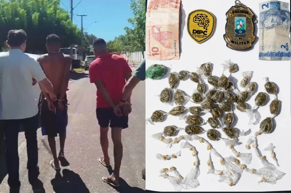 Segundo a Polícia Civil, foram apreendidas 37 trouxinhas de maconha, 33 trouxinhas de crack