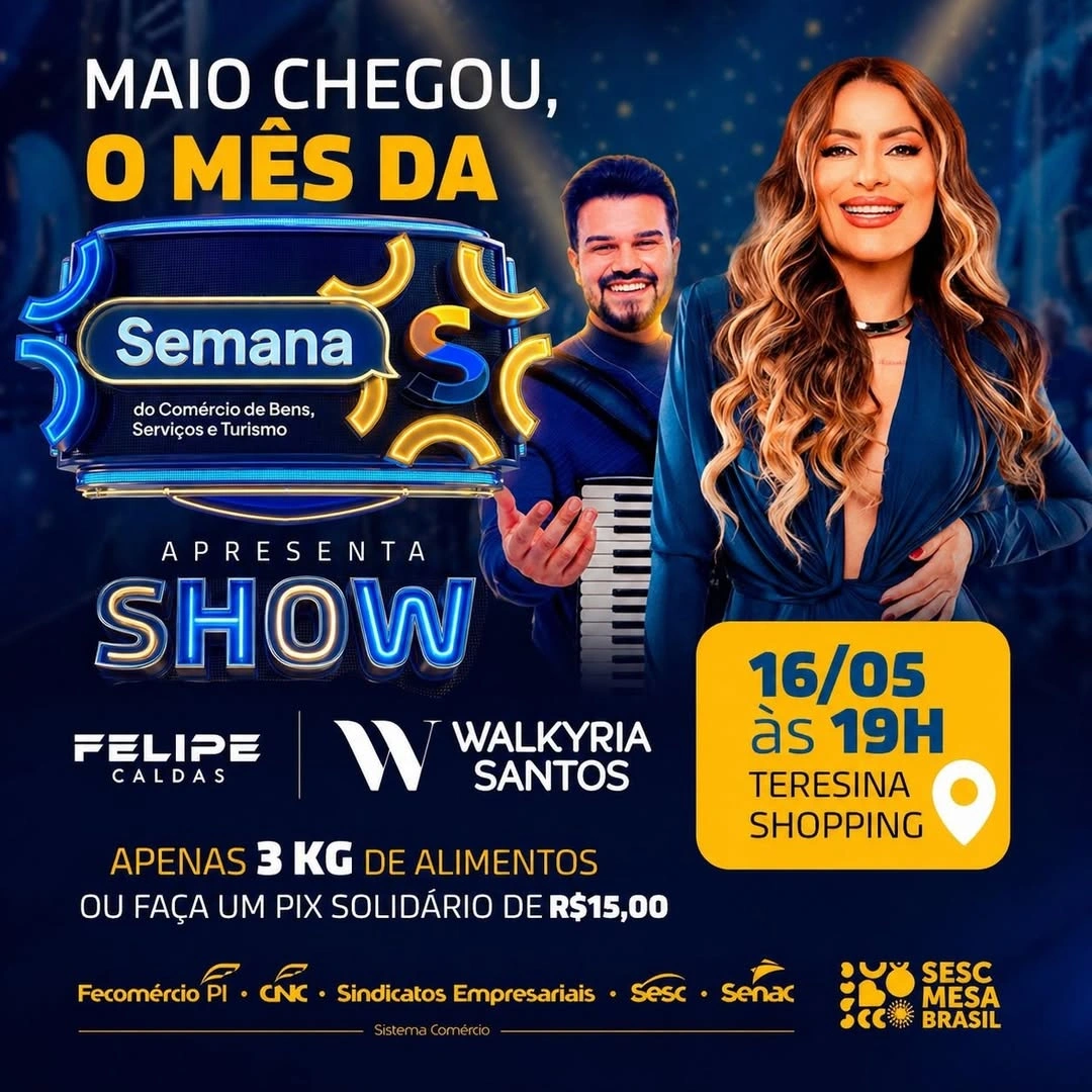 Semana S encerra programação com show de Walkyria Santos em Teresina