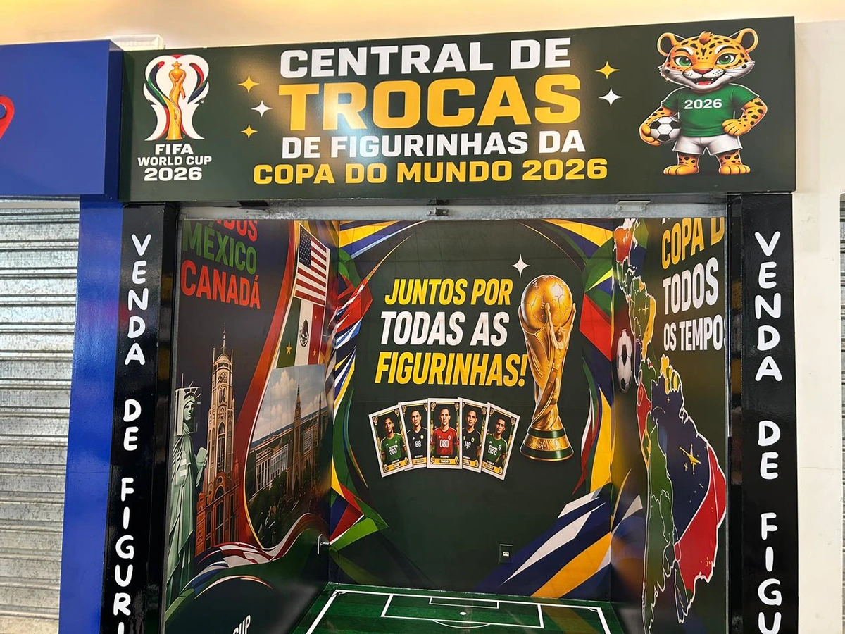 Shopping da Praça Pedro II lança central de trocas de figurinhas da Copa do Mundo