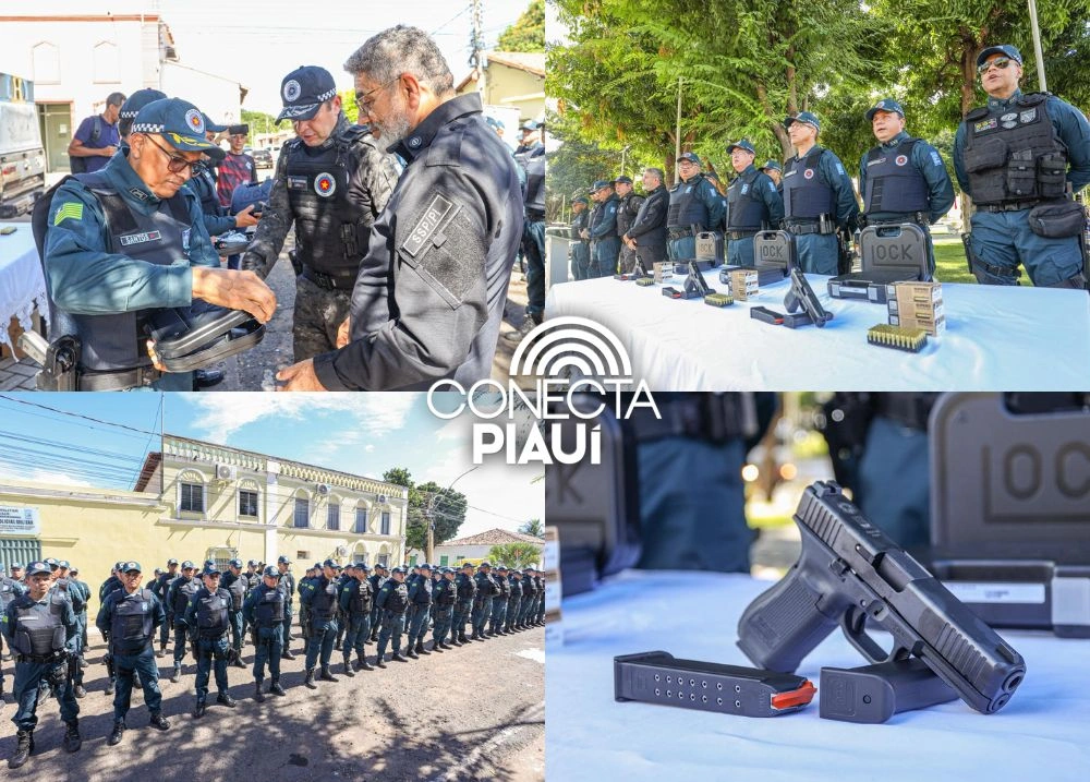 SSP entrega 160 pistolas Glock para reforçar PM no Sul do Piauí
