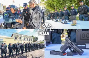 SSP entrega 160 pistolas Glock para reforçar PM no Sul do Piauí (Foto: Reprodução)