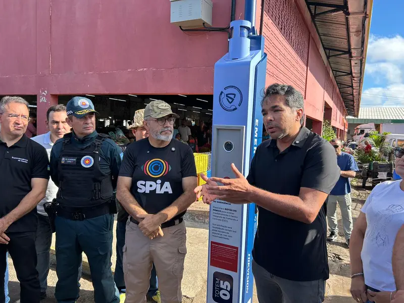 SSP-PI inaugura totem inteligente com botão do pânico na Nova Ceasa em Teresina