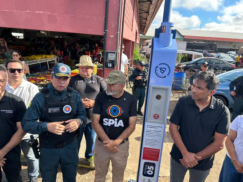SSP-PI inaugura totem inteligente com botão do pânico na Nova Ceasa em Teresina