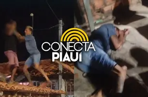 Suspeito de assaltos é agredido por moradores após fugir por telhados em Timon (Foto: Reprodução)
