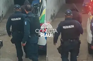 Suspeito é detido por furto em shopping na zona Leste de Teresina (Foto: Repórter 12)