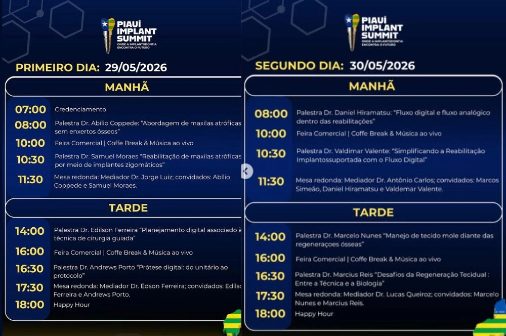 Teresina recebe primeiro congresso de implantodontia no Piauí nesta sexta (29)