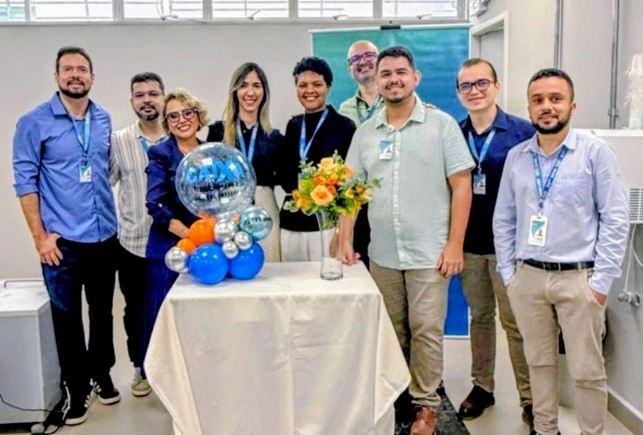 Time Caixa de atendimento na Agência José de Freitas, acompanhado da superintendente de varejo da regional Cajuína, Michele Vidal