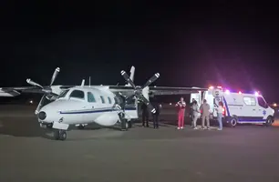 UTI aérea é acionada horas após inauguração de pista com balizamento noturno no PI (Foto: Divulgação)