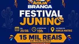 Água Branca abre inscrições para Festival Junino 2026 com R$ 15 mil em prêmios (Foto: Reprodução)