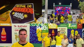 Alto Longá reúne torcida em praça pública e abre clima para Festival de Folguedos (Foto: Conecta Piauí)