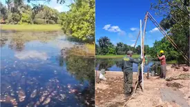 Após acidente com agrotóxicos, análises avançam sobre água do Balneário Xixá (Foto: Reprodução)