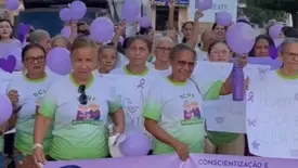Aroazes promove caminhada do Junho Violeta em defesa dos direitos da pessoa idosa (Foto: Reprodução)