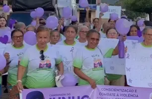 Aroazes promove caminhada do Junho Violeta em defesa dos direitos da pessoa idosa (Foto: Reprodução)