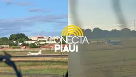 Avião de pequeno porte sofre acidente e fecha pista do Aeroporto de Teresina (Foto: Reprodução)