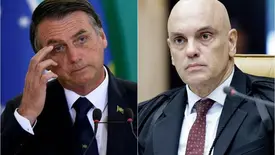 Bolsonaro e Alexandre de Moraes (Foto: Reprodução)