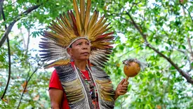 Cacica Dan tem história de vida homenageada na III Feira da Agricultura Familiar (Foto: Geirlys Silva)