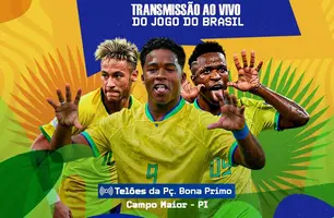 Campo Maior transmite jogo do Brasil em supertelões neste sábado (13) (Foto: Reprodução)