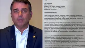 Carta vazada expõe suposto apoio dos EUA a Flávio Bolsonaro em crise com Brasil (Foto: Reprodução)