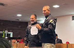 Cláudio Melo Piazzarollo toma posse como superintendente da PRF no Piauí (Foto: Conecta Piauí)