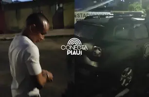 Detento é levado à Central de Flagrantes após agredir companheiro de cela na Irmão Guido (Foto: Conecta Piauí)