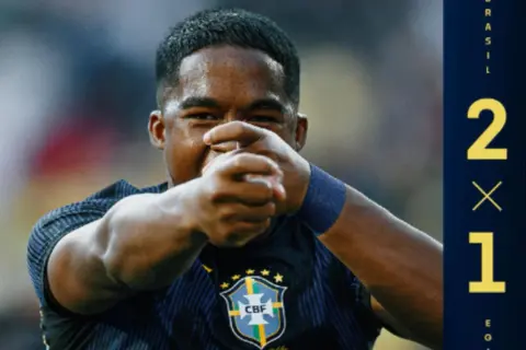 Endrick marca, Brasil vence o Egito e encerra preparação para a Copa com triunfo