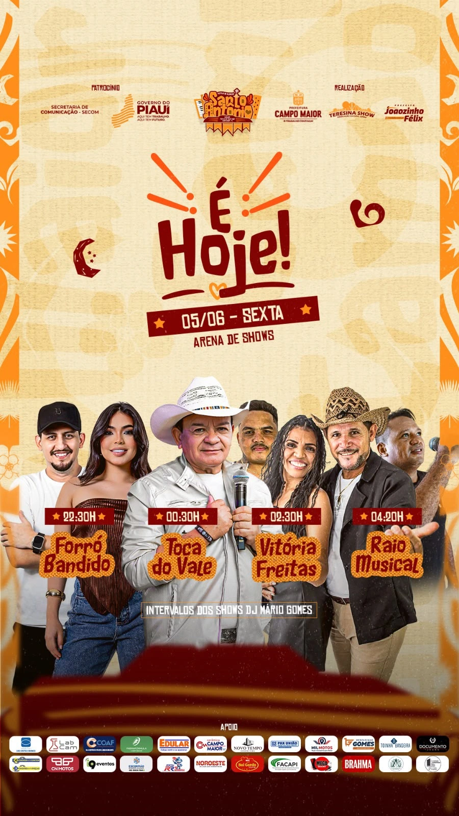 Festejo de Santo Antônio inicia nesta sexta (05) com grandes shows em Campo Maior
