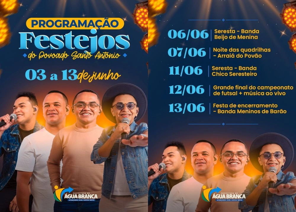 Festejos do Povoado Santo Antônio movimentam comunidade em Água Branca